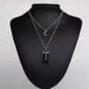 Artilady Natural Opal Stone Moon Choker Necklace Elegant Crystal Pendant Jewelry - Image 13