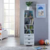 Tall white bookcase with toy storage | Kids bookcase - Image 4
