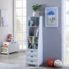 Tall white bookcase with toy storage | Kids bookcase - Image 5