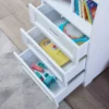 Tall white bookcase with toy storage | Kids bookcase - Image 6